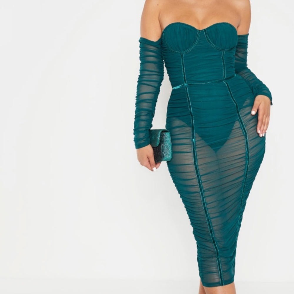 Jasper Mesh Green Dress
